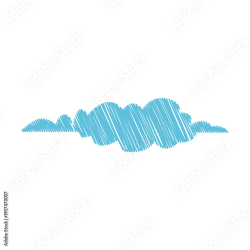 Cloud hand drawn felt pen 02