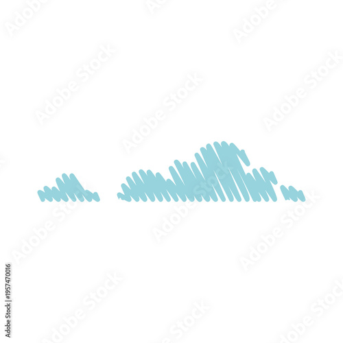 Cloud hand drawn felt pen 03