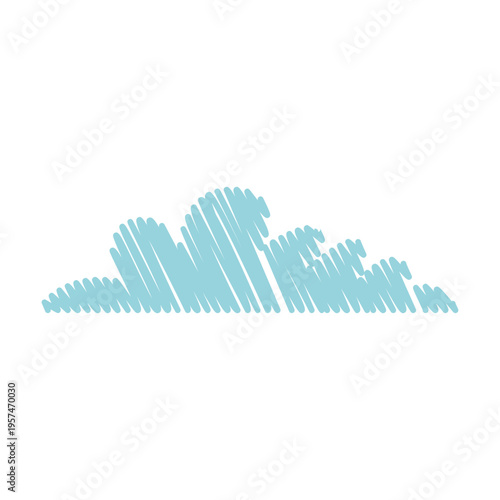 Cloud hand drawn felt pen 04