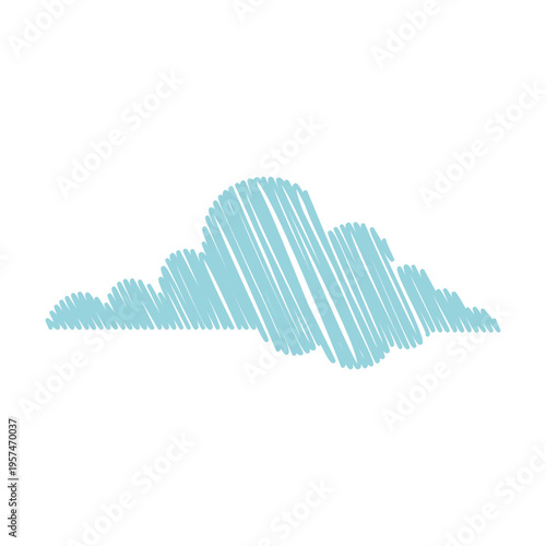 Cloud hand drawn felt pen 05