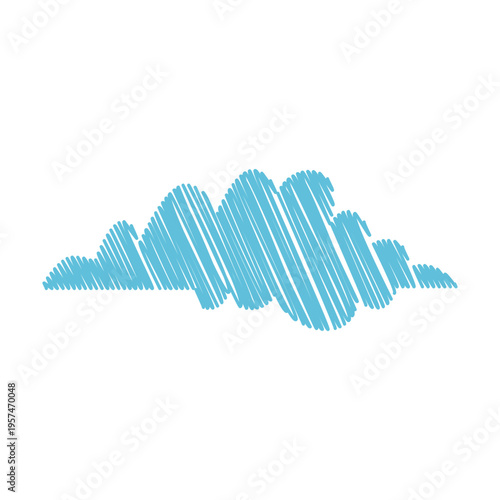 Cloud hand drawn felt pen 09