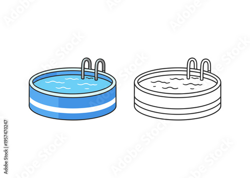 pool flat icon set
Vector flat icon set isolated on a white background