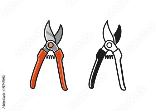 pruner flat icon set
Vector flat icon set isolated on a white background