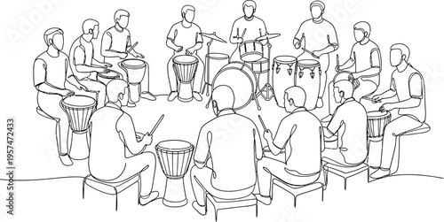 drummers playing together