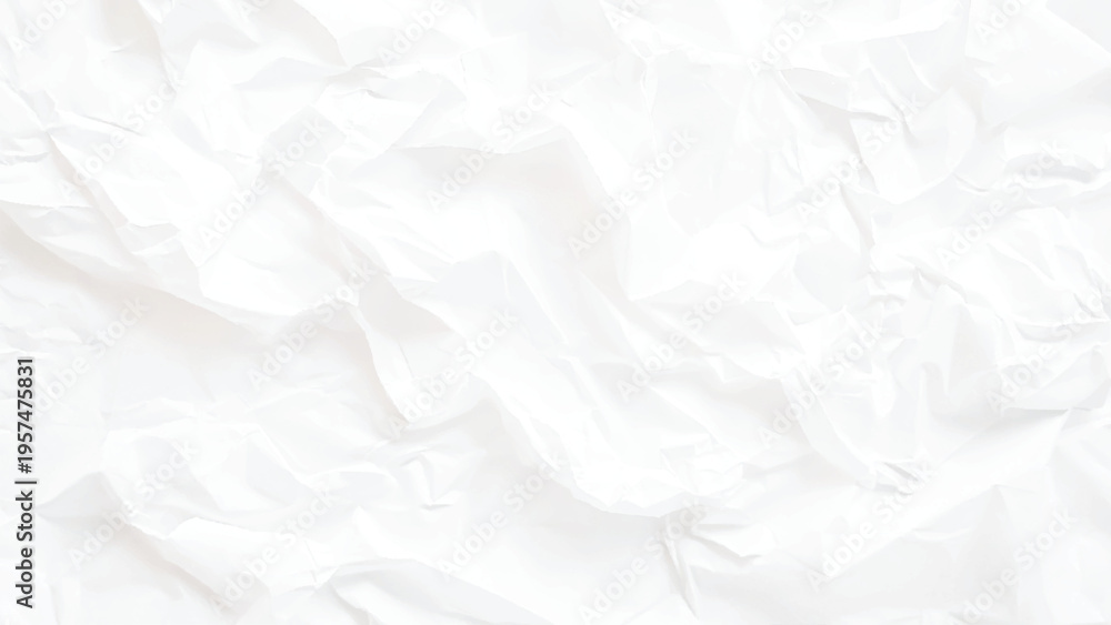Fototapeta premium Texture of a white crumpled sheet of paper as a background.