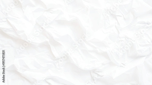 Texture of a white crumpled sheet of paper as a background.