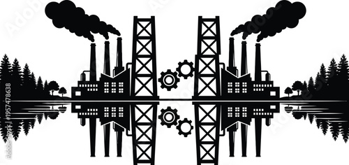 set of black and white buldings and architecture