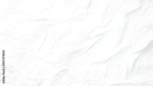 Texture of crumpled paper. Crumpled white paper texture pattern. Vector illustration.