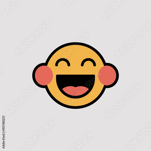 Smiling face with rosy cheeks emoji blushing happy icon emoticon cartoon