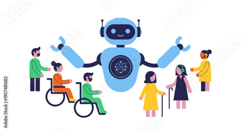 AI Robot Supporting Diverse & Inclusive Community: Accessibility, Disability Assistance & Technological Care for People of All Abilities