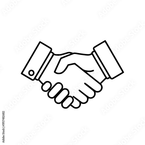 A handshake between two people Vector, illustration