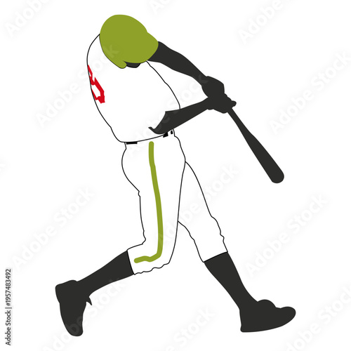 Baseball player batting
