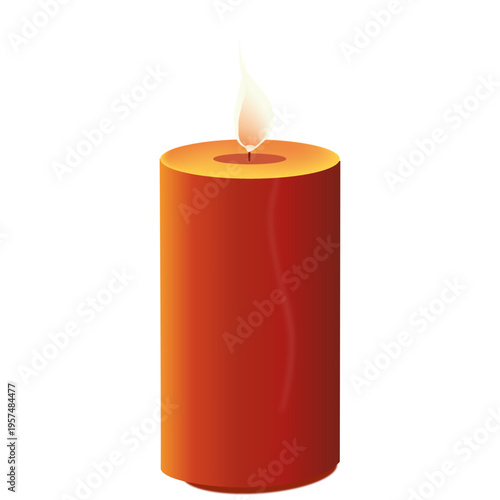 Glossy red candle light