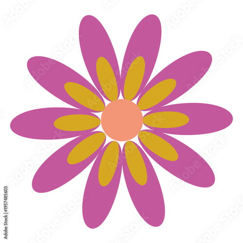Purple flower icon 5