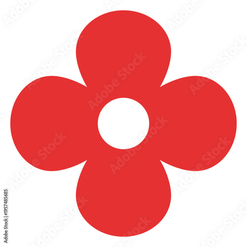 Red flower icon