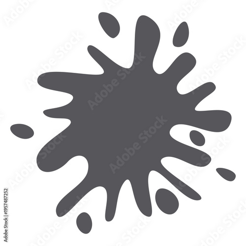 Splatter paint droplet splash silhouette