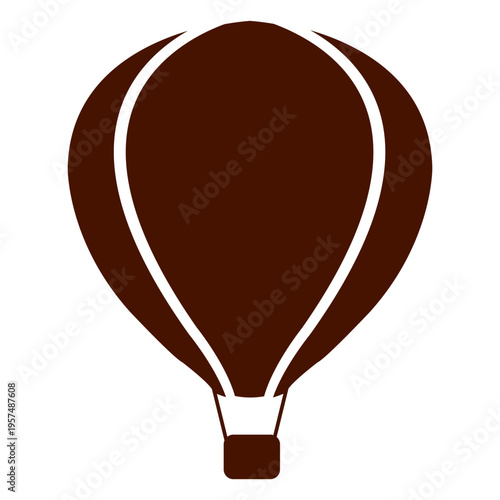 Hot air balloon transport icon