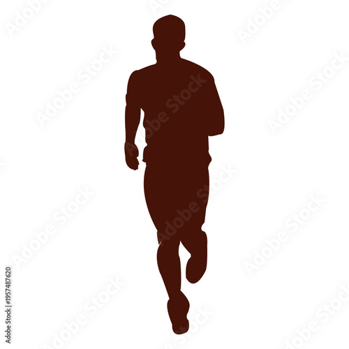 Jogging recreation man silhouette