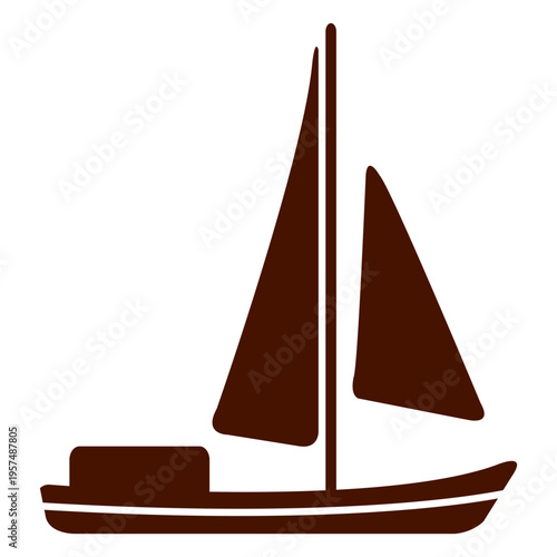 Ship sail transport icon