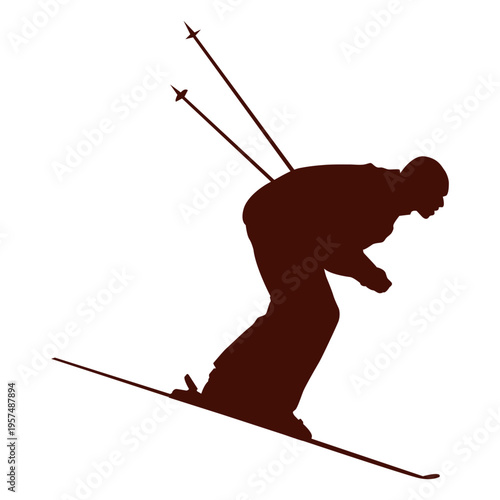 Speed skiing downhill