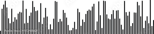 A minimalist black and white bar graph illustration representing data visualization trends