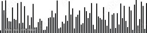 A visual representation of black vertical bars arranged in a sequence of varying heights