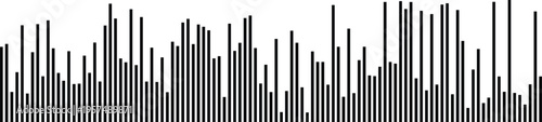 Abstract bar chart visualization representing digital data analytics and frequency
