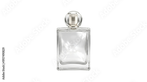 Fotografía Elegant empty glass perfume bottle on transparent background
