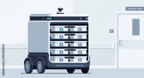 Medical Robot Delivery in Hospital Corridor