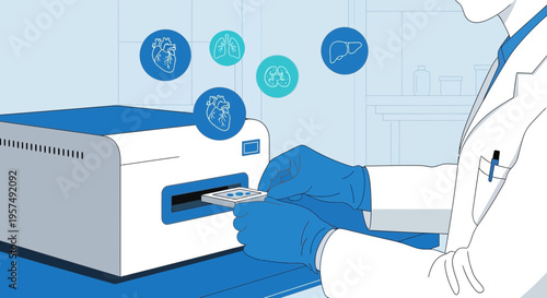 Medical scientist uses advanced technology for organ health analysis and research
