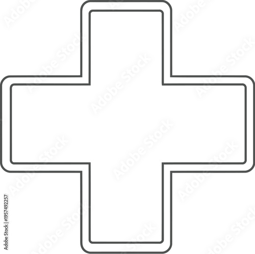Simple graphic of a white cross on a plain background