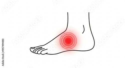 A hand-drawn vector illustration of a red fish on a hook designed with a computer mouse thread as a creative technology symbol of love