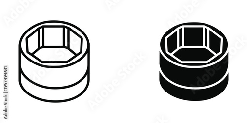 stacked industrial bearings cross section vector illustration flat design