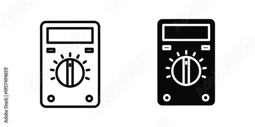 dual analog electrical testers flat design vector illustration