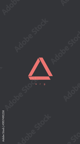 Free Download Geometric red triangle design on dark gray background for abstract concept - GFXLoad