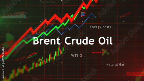 Oil and LNG charts and graphs diagram illustration