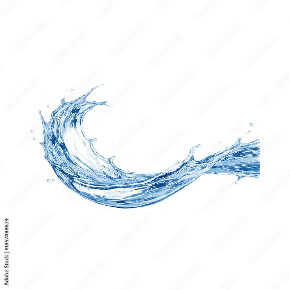 Obraz premium Dynamic water splash shape on transparent background