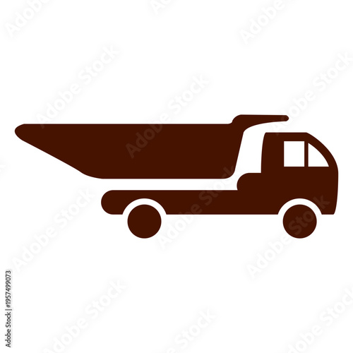 Dump truck silhouette icon