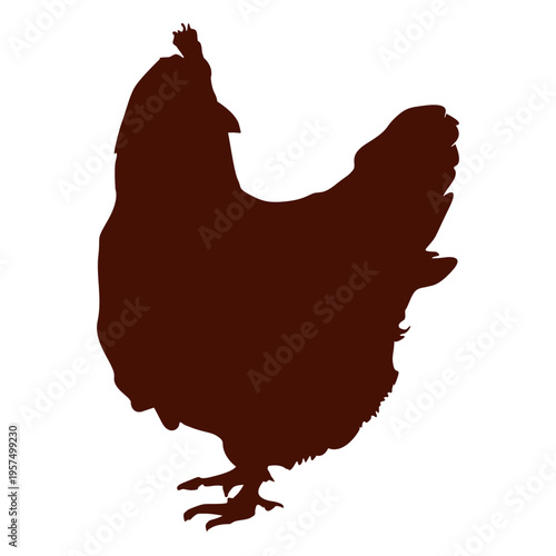 Chicken farm silhouette