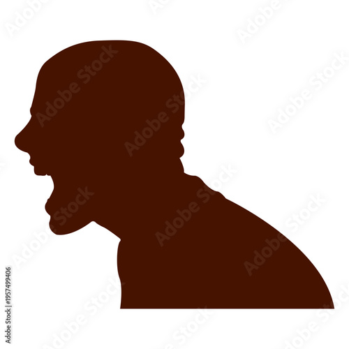 Man shouting profile