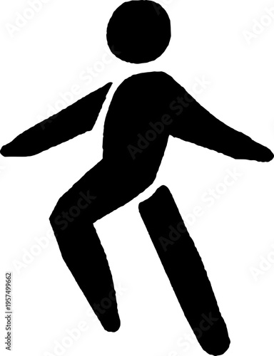 신나게 걷는 사람 일러스트