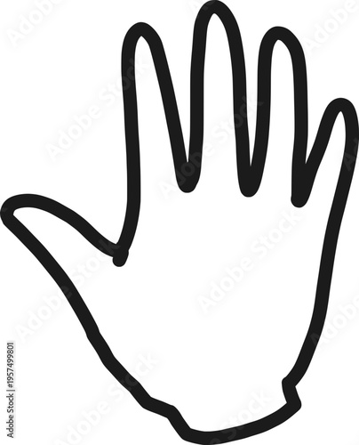 선으로 된 사람 손등 일러스트