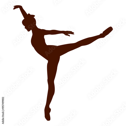 Ballet dancer pose dancing silhouette