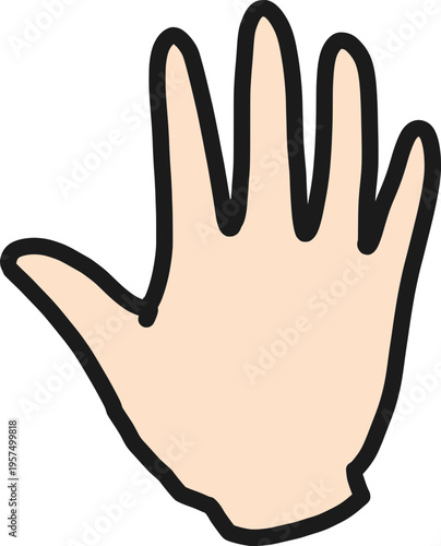 채워진 보자기 사람 손등 일러스트