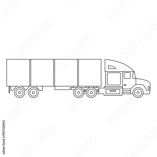 Long lorry silhouette