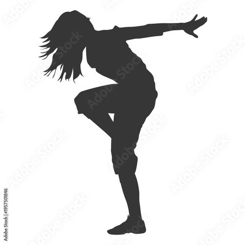 Female break dancer