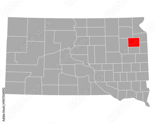 Karte von Codington in South Dakota