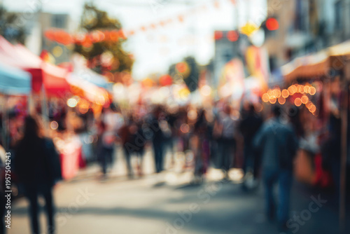 Street fair blurred background 