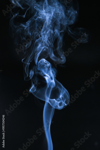 Wallpaper Mural Abstract smoke formation with blue color and dark background Torontodigital.ca