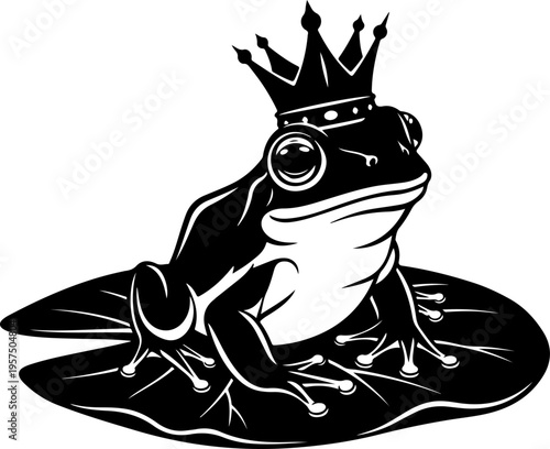 Tiny Frog silhouette vector illustration